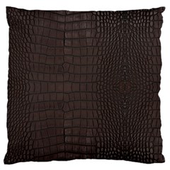 Gator Brown Leather Print Standard Flano Cushion Case (two Sides)