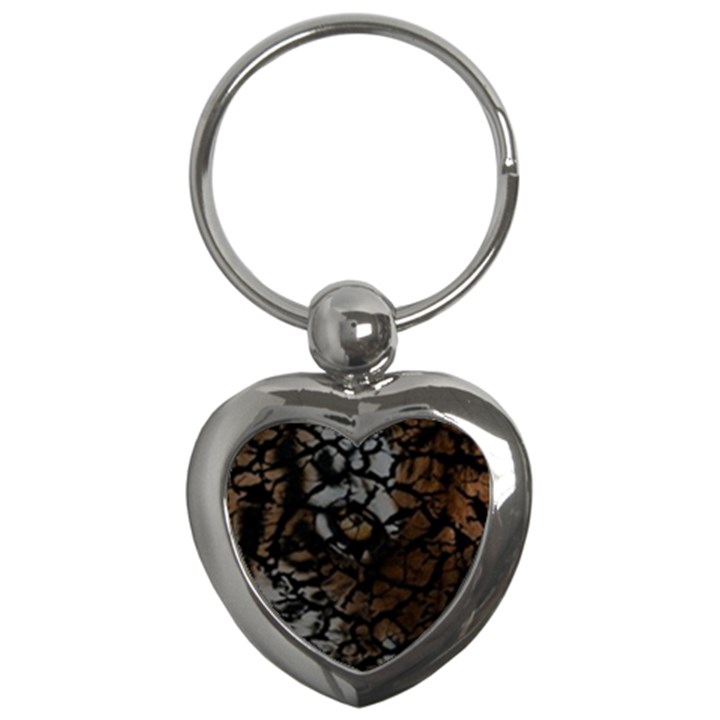 Earth Texture Tiger Shades Key Chains (Heart) 