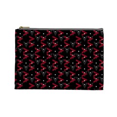 Intricate Polygons Pattern Cosmetic Bag (large)  by dflcprints