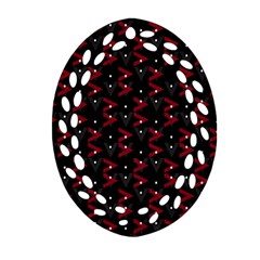 Intricate Polygons Pattern Oval Filigree Ornament (two Sides) by dflcprints