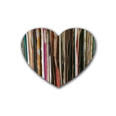 Old Singles Rubber Coaster (heart)  by DeneWestUK