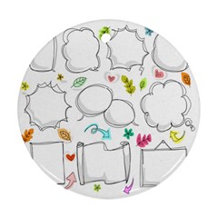 Set Chalk Out Chitchat Scribble Ornament (round) by Nexatart