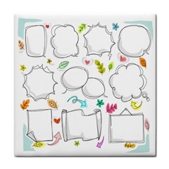 Set Chalk Out Chitchat Scribble Face Towel by Nexatart