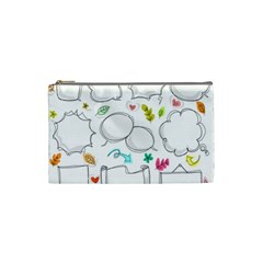 Set Chalk Out Chitchat Scribble Cosmetic Bag (small)  by Nexatart