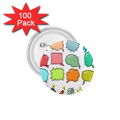Set Collection Balloon Image 1 75  Buttons (100 Pack)  by Nexatart