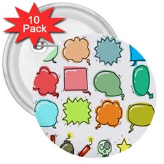 Set Collection Balloon Image 3  Buttons (10 Pack)  by Nexatart