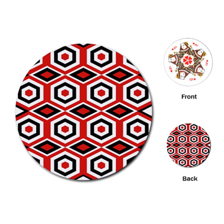 Motif Batik Design Decorative Playing Cards (Round) 