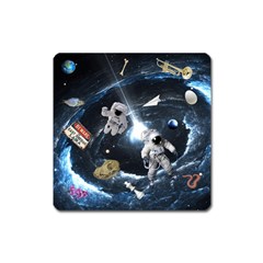 We Found Laika Square Magnet by Valentinaart