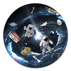 We Found Laika Magnet 5  (round) by Valentinaart