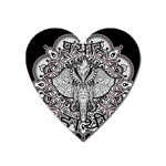 Ornate Hindu Elephant  Heart Magnet Front