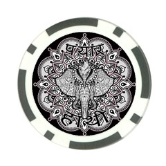 Ornate Hindu Elephant  Poker Chip Card Guard by Valentinaart