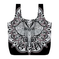 Ornate Hindu Elephant  Full Print Recycle Bags (l)  by Valentinaart