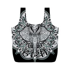 Ornate Hindu Elephant  Full Print Recycle Bags (m)  by Valentinaart