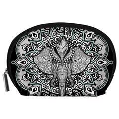 Ornate Hindu Elephant  Accessory Pouches (large)  by Valentinaart