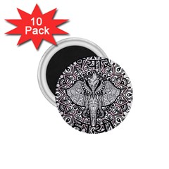 Ornate Hindu Elephant  1 75  Magnets (10 Pack)  by Valentinaart