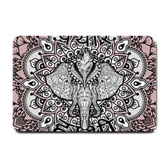 Ornate Hindu Elephant  Small Doormat  by Valentinaart