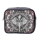 Ornate Hindu Elephant  Mini Toiletries Bag 2-Side Front