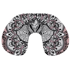 Ornate Hindu Elephant  Travel Neck Pillows by Valentinaart