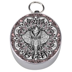 Ornate Hindu Elephant  Silver Compasses by Valentinaart