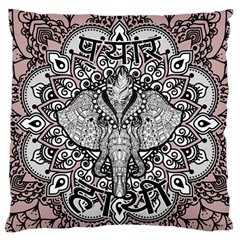 Ornate Hindu Elephant  Large Flano Cushion Case (one Side) by Valentinaart
