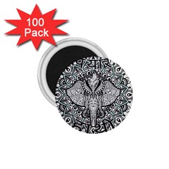 Ornate Hindu Elephant  1 75  Magnets (100 Pack)  by Valentinaart