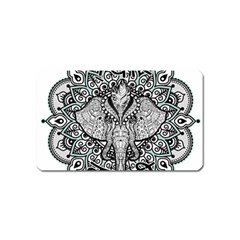 Ornate Hindu Elephant  Magnet (name Card) by Valentinaart