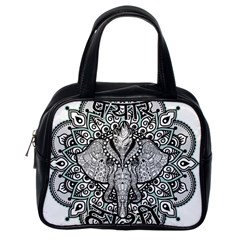 Ornate Hindu Elephant  Classic Handbags (one Side) by Valentinaart