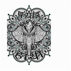 Ornate Hindu Elephant  Large Garden Flag (two Sides) by Valentinaart