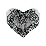 Ornate Hindu Elephant  Standard 16  Premium Heart Shape Cushions Front