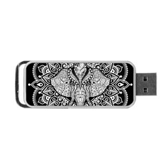 Ornate Hindu Elephant  Portable Usb Flash (one Side) by Valentinaart