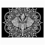 Ornate Hindu Elephant  Large Glasses Cloth (2-Side) Front