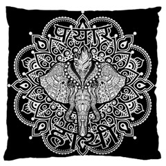 Ornate Hindu Elephant  Large Flano Cushion Case (two Sides) by Valentinaart