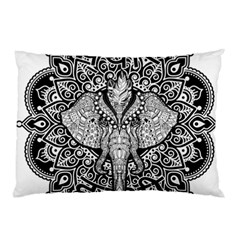 Ornate Hindu Elephant  Pillow Case (two Sides) by Valentinaart