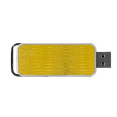 Yellow Alligator Skin Portable Usb Flash (two Sides)