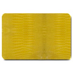 Yellow Alligator Skin Large Doormat  by LoolyElzayat