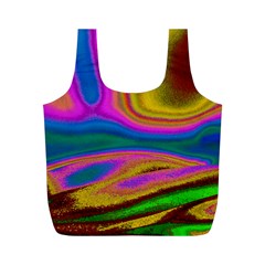 Colorful Waves Full Print Recycle Bags (m)  by LoolyElzayat