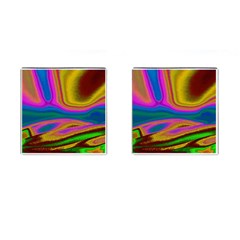 Colorful Waves Cufflinks (square) by LoolyElzayat