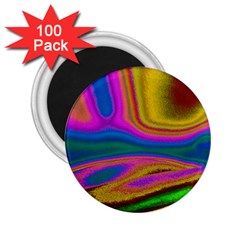 Colorful Waves 2 25  Magnets (100 Pack)  by LoolyElzayat