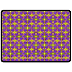 Purple Yellow Swirl Pattern Fleece Blanket (large)  by BrightVibesDesign