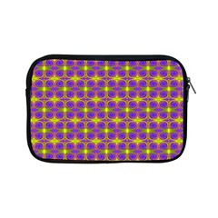 Purple Yellow Swirl Pattern Apple Ipad Mini Zipper Cases by BrightVibesDesign