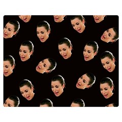 Crying Kim Kardashian Double Sided Flano Blanket (medium)  by Valentinaart