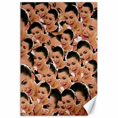 Crying Kim Kardashian Canvas 20  X 30   by Valentinaart