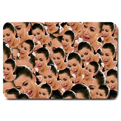Crying Kim Kardashian Large Doormat  by Valentinaart