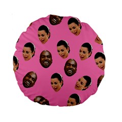 Crying Kim Kardashian Standard 15  Premium Round Cushions by Valentinaart