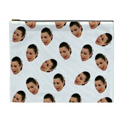 Crying Kim Kardashian Cosmetic Bag (xl) by Valentinaart