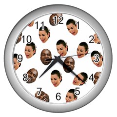 Crying Kim Kardashian Wall Clocks (silver) 