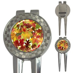 Autumn Fall Leaves 3-in-1 Golf Divots by LoolyElzayat