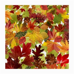 Autumn Fall Leaves Medium Glasses Cloth (2-side) by LoolyElzayat