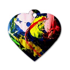 Global Warming 2 Dog Tag Heart (one Side) by bestdesignintheworld