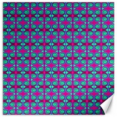 Pink Green Turquoise Swirl Pattern Canvas 20  X 20   by BrightVibesDesign